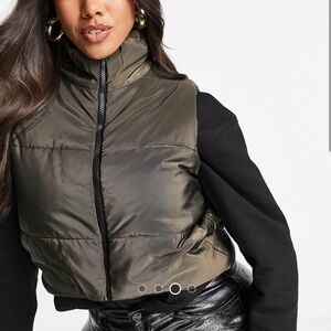 Women's Olive Puffer Jacket